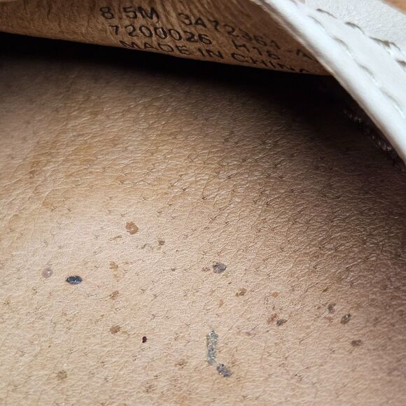 Frye Carson Leather Slip On Ballet Flats Size 8.5 M Beige Brown Round Toe - Picture 11 of 13